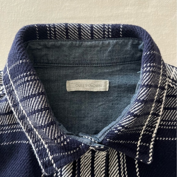 Outerknown Blanket Shirt in Atlantic Blue Bigbury Plaid - Picture 10 of 16